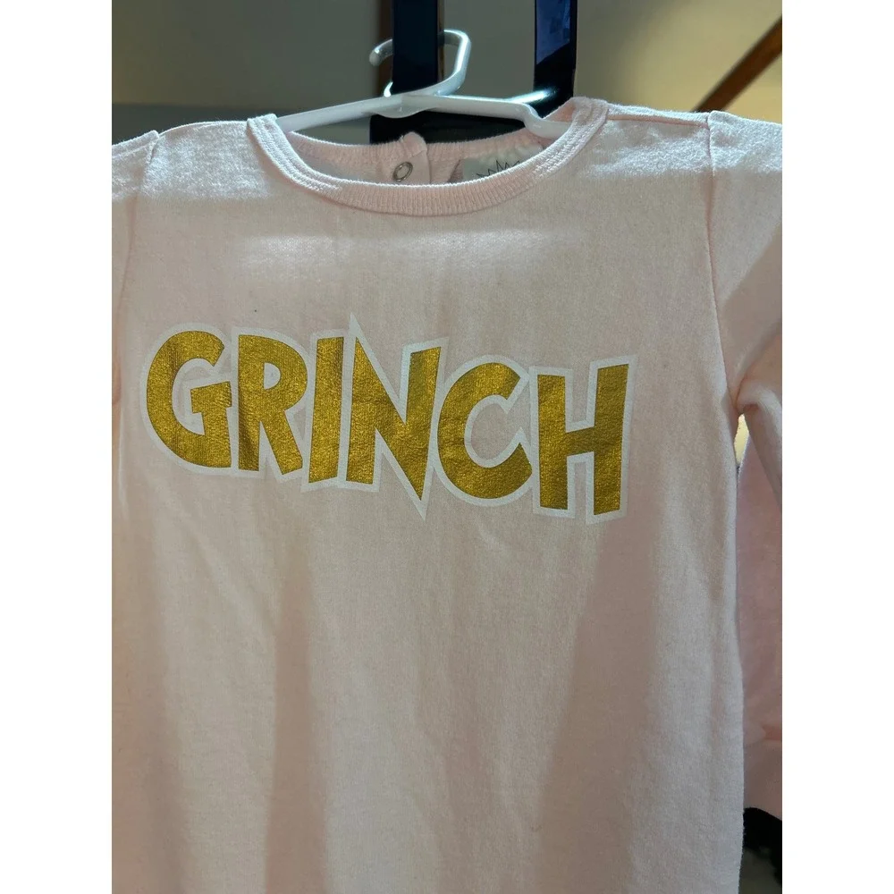 Dr Seuss‎ The Grinch Pink Romper Cindy Lou Who Max 18M Christmas Baby One Piece
